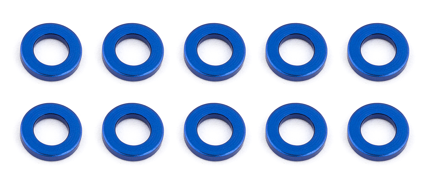 Team Associated Ballstud Washers 5.5 x 1.0mm Blue Aluminum (10) ASC31382
